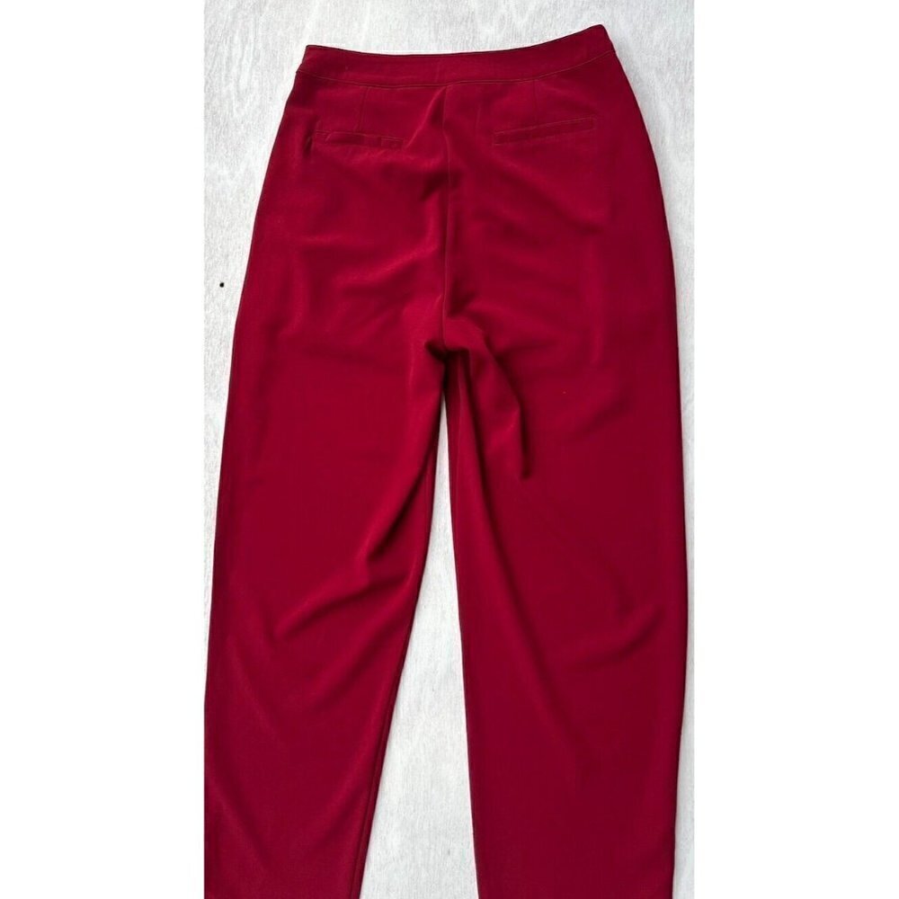 Very J By Nasty Gal Women's Burgundy Tapered Pleated Pants Size S - Picture 9 of 15
